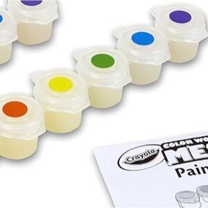 Crayola Party Paint Pots - Purple, Blue, Green, Yellow, Orange